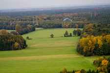 Otterbachtal in Minfeld im Bundesland Rheinland-Pfalz, Deutschland von oben