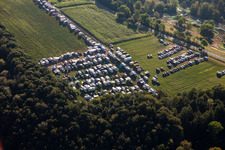 Luftaufnahme von 61. Rudersberger Seitenwagen Motocross 2023 FIM SIDECARCROSS WORLD CHAMPIONSHIP des MSC Wieslauftal e.V. Motocross im Ortsteil Königsbronnhof im Bundesland Baden-Württemberg, Deutschland