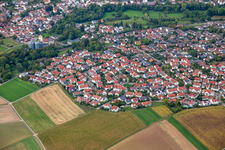 Luftaufnahme von Ortsteil Schluchtern in Leingarten im Bundesland Baden-Württemberg, Deutschland