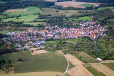 Bahnbrücken von Süden in Kraichtal im Bundesland Baden-Württemberg, Deutschland