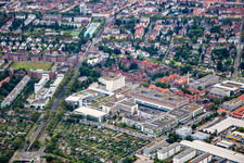 Städtisches Klinikum Karlsruhe im Ortsteil Nordweststadt im Bundesland Baden-Württemberg, Deutschland von oben