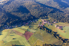 Lembach im Bundesland Bas-Rhin, Frankreich aus der Vogelperspektive