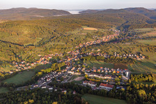 Langensoultzbach im Bundesland Bas-Rhin, Frankreich von oben
