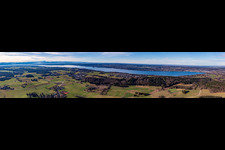 Starnberger See von Osten im Bundesland Bayern, Deutschland