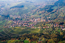Dorf - Ansicht am Rande von Weinbergen im Ortsteil Neusatz in Bühl im Bundesland Baden-Württemberg, Deutschland