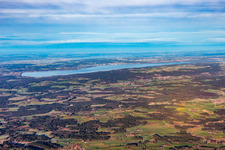 Luftbild von Starnbergersee von Südosten in Starnberger See im Bundesland Bayern, Deutschland
