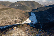 Modenbachtal aus Südwesten im Winter bei Schnee in Ramberg im Bundesland Rheinland-Pfalz, Deutschland