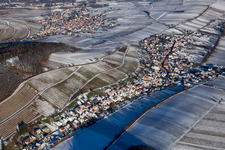 Ranschbach von Südwesten im Winter bei Schnee im Bundesland Rheinland-Pfalz, Deutschland