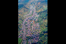 Luftaufnahme von Dorf - Ansicht im Ortsteil Sulzbach in Gaggenau im Bundesland Baden-Württemberg, Deutschland