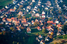 Ortsteil Schluttenbach in Ettlingen im Bundesland Baden-Württemberg, Deutschland von oben gesehen