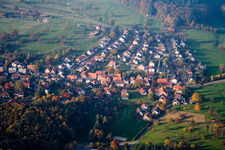 Ortsteil Schluttenbach in Ettlingen im Bundesland Baden-Württemberg, Deutschland vom Flugzeug aus