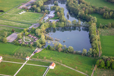 Fischerhütte Reinheim am Europäischer Kulturpark Bliesbruck-Reinheim in Gersheim im Bundesland Saarland, Deutschland