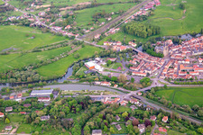Zusammefluss von Albe und Saar in Sarralbe im Bundesland Moselle, Frankreich