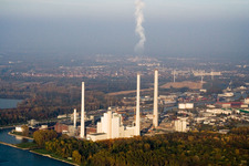 EnBW Kraftwerk im Ortsteil Daxlanden in Karlsruhe im Bundesland Baden-Württemberg, Deutschland