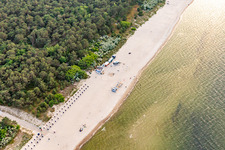 Luftbild von Surfschule Sportstrand Zinnowitz und  Surfbar 8Q im Bundesland Mecklenburg-Vorpommern, Deutschland