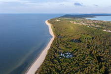 Ostseestrand von Nordwesten in Zempin im Bundesland Mecklenburg-Vorpommern, Deutschland
