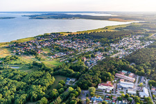 Luftbild von Achterewasserseite in Zempin im Bundesland Mecklenburg-Vorpommern, Deutschland