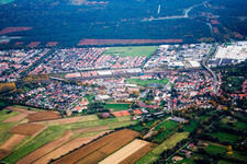 Ortsteil Graben in Graben-Neudorf im Bundesland Baden-Württemberg, Deutschland von oben gesehen