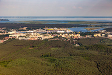 Świnoujście von Nordwesten im Bundesland Westpommern, Polen