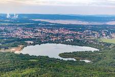 Olbersdorfer See von Südwesten im Bundesland Sachsen, Deutschland