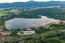 Olbersdorfer See von Norden im Bundesland Sachsen, Deutschland