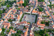 Marktplatz von Norden in Ostritz im Bundesland Sachsen, Deutschland