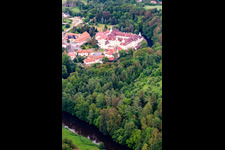 Luftbild von Nonnen-Kloster St. Marienthal in Ostritz im Bundesland Sachsen, Deutschland