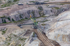 Förderbagger im Braunkohletagebau "PGE Górnictwo i Energetyka Konwencjonalna Oddział Kopalnia Węgla Brunatnego Turów" in Bogatynia im Bundesland Niederschlesien, Polen