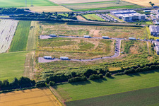 Erschliessung der Nord-Erweiterung des Gewerbegebiet Im Speyerer Tal in Rülzheim im Bundesland Rheinland-Pfalz, Deutschland