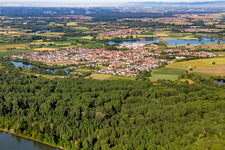 Leimersheim von Nordosten im Bundesland Rheinland-Pfalz, Deutschland