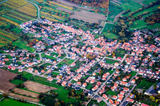 Rettigheim von Westen in Mühlhausen im Bundesland Baden-Württemberg, Deutschland