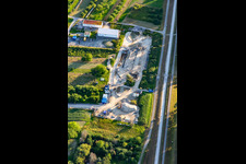 Pipelinebaustelle in Au am Rhein im Bundesland Baden-Württemberg, Deutschland