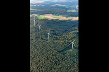 Windpark im Ortsteil Günterfürst in Erbach im Bundesland Hessen, Deutschland