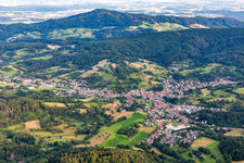 Luftaufnahme von Ortsteil Reichenbach in Lautertal im Bundesland Hessen, Deutschland