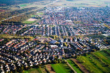 Ketsch im Bundesland Baden-Württemberg, Deutschland von oben gesehen