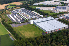 Logistikzentrum des Hermes PaketShop im Ortsteil Doveren in Hückelhoven im Bundesland Nordrhein-Westfalen, Deutschland