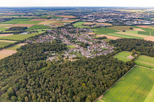 Ortschaft von Südwesten im Ortsteil Granterath in Erkelenz im Bundesland Nordrhein-Westfalen, Deutschland