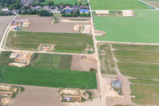 Erkundungsgrabungen nördlich des Braunkohletagebau Garzweiler im Ortsteil Keyenberg in Erkelenz im Bundesland Nordrhein-Westfalen, Deutschland