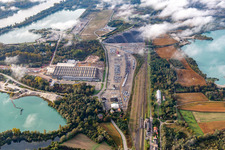 Effage Métal Usine de Lauterbourg und "Walon France" , einer der großen Zoll-Umschlagplätze für den PKW Import im Bundesland Bas-Rhin, Frankreich