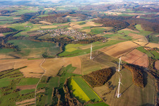 Windpark südlich von Bottenbach in Riedelberg im Bundesland Rheinland-Pfalz, Deutschland