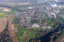 Ortschaft von Westen im Ortsteil Winzeln in Pirmasens im Bundesland Rheinland-Pfalz, Deutschland