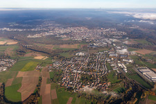 Blick bis Pirmasens im Ortsteil Winzeln im Bundesland Rheinland-Pfalz, Deutschland