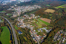 Ortsteil Schwarzenacker von Süden im Ortsteil Einöd in Homburg im Bundesland Saarland, Deutschland