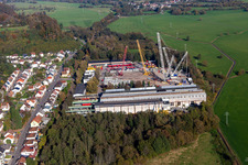 Onroad GmbH (Spezial- und Schwertransporte, Kranüberführungen, Kranarbeiten) im Ortsteil Bierbach in Blieskastel im Bundesland Saarland, Deutschland von oben