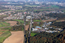Industriegebiet an der Ausfahrt B28 Limbach der A8 in Kirkel im Bundesland Saarland, Deutschland