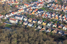 Elsässer Straße in Kandel im Bundesland Rheinland-Pfalz, Deutschland aus der Luft