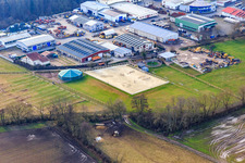 Schrägluftbild von Reitstall Eichenlaub in Herxheim bei Landau im Bundesland Rheinland-Pfalz, Deutschland