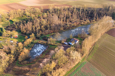 Luftbild von ASV Klares Wasser Insheim am Quodbach im Winter im Bundesland Rheinland-Pfalz, Deutschland
