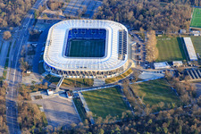BBBank Wildpark: Stadtion des Karlsruher Sport-Club GmbH & Co. KGaA im Ortsteil Nordstadt im Bundesland Baden-Württemberg, Deutschland