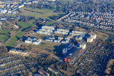 Technologiepark Karlsruhe aus Westen mit  Vector Informatik GmbH im Ortsteil Rintheim im Bundesland Baden-Württemberg, Deutschland
